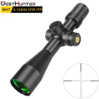 WestHunter WHT 4-16X44 FFP SFIR FirstFocal Plane Hunting Scope Lock Reset Shooting Riflescope Illuminated Reticle Tactical Sight