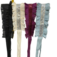 Celebre Star - Obi Sequeen Ruffle Payet Wanita Fashion Pinggang Cewek Belt Elegan