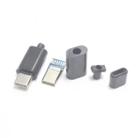 1set DIY 24pin USB-C USB 3.1 Type C USB-C Male solder Plug Connector SMT type with PC Board 56K Ohm Resistor