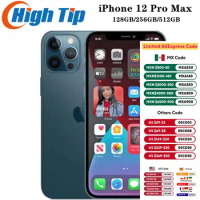 Original Apple iPhone 12 Pro Max 256GB/128GB ROM With Face ID 6.7" OLED Screen A14 Bionic Chip 12MP Camera Unlocked Moble phone