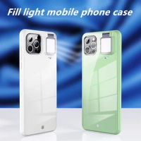LED Fill Light Phone Case For iPhone 11 12 Pro Max Selfie Beauty Ring Flash Case Stable Perfect For iPhone X XS Max XR 7 8 Plus