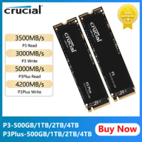 Crucial P3 Plus PCIe 4.0 NVMe M.2 2280 SSD 500GB 1T 2TB P3 PCIe 3.0 4TB Gaming solid state drive For Laptop Desktop