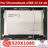 Original 14.0" FHD LCD Display Touch Screen Assembly For HP Chromebook x360 14 14-da 14-DA x360 14-da0000ng