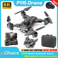 KBDFA P11S Drone 8K HD Camera 360 Obstacle Avoidance FPV MINI Aerial Photography Helicopter Professional Foldable Quadcopter Toy
