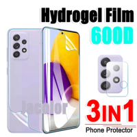 3 IN1 Protective Hidrogel Film For Samsung Galaxy A73 A72 A33 4G 5G Camera Glass Back Protector Samsun Galaxi A 72 33 73 73A 33A