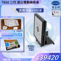 【商密特】T650 二代 過山 電動麻將桌 玻璃鏡面系列 折疊款 （琉璃黑）