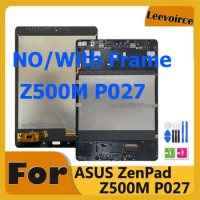New For ASUS ZenPad 3S 10 Z500M P027 Z500 LCD Display Matrix Touch Screen Digitizer Sensor Tablet PC Assembly Frame Replacement