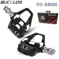 BUCKLOS Cycling Self-locking Pedal PD-R8000 Pedal Fit SPD SL System Ultralight Cliples Pedals Professional Road Bike Pedals