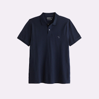 AF 麋鹿 A&F 熱銷刺繡麋鹿短袖Polo衫-深藍色