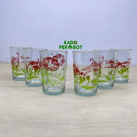 Gelas Kembang - Gelas Kopi Kembang - Gelas Setengah Lusin 6Pcs 4Pcs