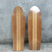 Bamboo surf skate deck skateboard deck bamboo with canandian maples deck new design deck 32inch 34 inch smooth 77 snap pumping
