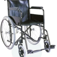 Competitive price Wheelchair Steel manual folding electroplate power wheelchair
