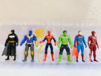 Set Action Figure Superhero 6 PCS – Batman, Thanos, Spiderman, Hulk, Superman, Flash avengers miniat