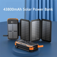 10W Fast Qi Wireless Charger Solar Power Bank PD 20W Powerbank with Cable for iPhone 14 Samsung S22 Mobile Phone Battery Charger