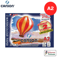 CANSON A2 เล่มฟ้า สมุดวาดเขียนร้อยปอนด์ แคนสัน A2 ผิวหยาบทั้ง2ด้าน หนา 210 แกรม ร้อยปอนด์ FINE FACE 
