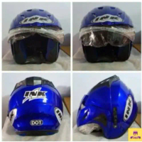 Helm ink Jp8 T1 Cx22 biru half face Double Visor Replika terbaru