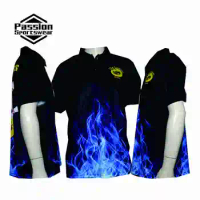 Custom 100% Polyester Fabric Dye Sublimation Bowling Shirt for Men Plus Size