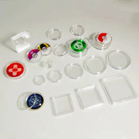 Hộp đựng viên nang bảo vệ bằng nhựa trong suốt, 10 cái, 9 kích cỡ (18-40mm), cho bộ sưu tập tiền xu 