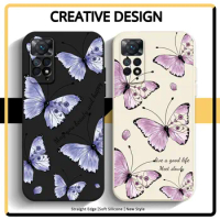 Butterfly Case For Xiaomi Redmi Note 13 12 11 Pro 4G 5G Note12S 12R 11T 11S Note 13 Pro Plus 5G Shockproof Soft Silicone Cover