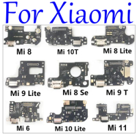 For Xiaomi Mi 8 10T 9 Lite CC9 8Se 11 6 8 9T Pro 10T USB Charging Port Charger Dock Plug Connector Board Flex With Microphone