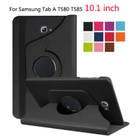 360 Degree Rotate Case For Samsung Galaxy Tab A a6 10.1 2016 T580 T585 T580N Cover housse Tablet Funda Flip Leather Stand Case