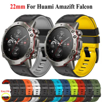 22mm Quick Release Silicone Watch Straps For Huami Amazfit Falcon Wristbands QuickFit Watchband For Amazfit Falcon Bracelet Band