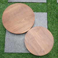 MIRACLE HOMEDECOR - Talenan Round Feet Talenan Kayu Jati Bulat Berkaki Natural Aesthetic