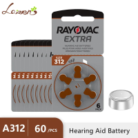 Hearing Aid Batteries A312 312A ZA312 312 PR41 RAYOVAC EXTRA 60 PCS Zinc Air Performance Hearing Aid