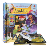 Aladdin Usborne Peep Inside Fairy Tale English Story Book Picture Books for Kids Children Learning Toys Montessori Materials