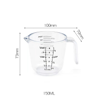 Macro ถ้วยตวงพลาสติก 3หน่วยตวง(CUPOzml) 4ขนาด Plastic Measuring Cup
