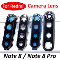 New For Xiaomi Redmi Note 8 / Note 8 Pro Rear Camera Glass Lens Cover With Frame Holder with Sticker Replacement Parts