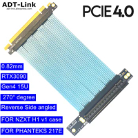 PCIe 4.0 X16 Riser Cable 270 Degree 30cm for NZXT H1 V1 Case PHANTEKS 217E PCIe X16 4.0 GPU Video Card Extension Cable