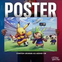 Poster Pokemon Custom Artpaper Dekorasi Kamar Anime Pikachu Charizard Hiasan Dinding Aesthetic A1 90