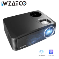 WZATCO C6. 300inch screen Full HD 1920*1080P LED Projector Video movie Proyector Home Theater Cinema Beamer