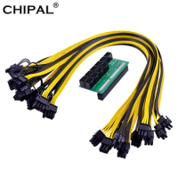 CHIPAL Breakout Board 64Pin Power Module ATX ATA with 10pcs 6Pin Power Cable for HP 1200W 750W PSU GPU