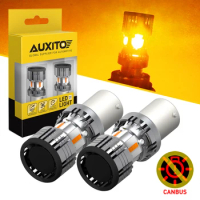 AUXITO 2Pcs BAU15S LED Canbus Amber 1156 PY21W BA15S P21W LED Bulb Error Free No Hyperflash Car Turn Signal Light Indicator Lamp