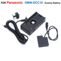 DCC15 DMW-BLH7 Dummy Battery With NP F550 F750 F960 Battery Adapter Plate Kit For Panasonic Camera DMC-GF7 GF8 GM1 GM5 LX10 LX15