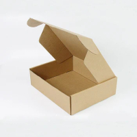 20Pcs Mini Gift Box for Jewelry Natural Kraft Paper Box 3 Layer Corrugated Packaging Box Small Carton Express Box Mailer