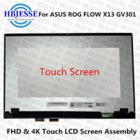Original 13.4 Inch LCD Touch Screen digitizer Assembly LQ134N1JW52 LQ134R1JW51 For ASUS ROG FLOW X13 GV301QH GV301 GV301Q