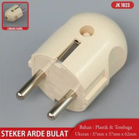 Steker Arde T / 3 Colokan Stop kontak Adaptor Plug Universal Steker Bulat STEKER ARDE BULAT