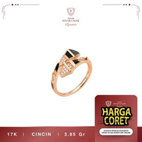Cincin Emas Snak Hitam 17K/750 Terbaru Termurah Asli ccn