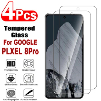 4Pcs HD Tempered Glass For GOOGLE Plxel 8 Pro Plxel 8 Screen Protector Protective Glass