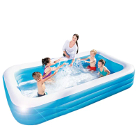 【BESTWAY】三環充氣泳池 305*183*56CM(Bestway 三環 充氣泳池 305*183*56 CM 充氣 游泳池 泳池)