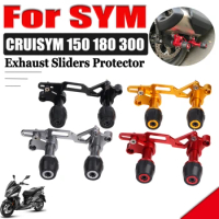 For SYM CRUISYM 150 CRUISYM 180 300 Motorcycle Accessories Exhaust Pipe Muffler Falling Protector Sliders Anti Crash Pad Parts