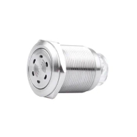 10pcs Metal buzzer sound and light alarm 22mm intermittent flash LED stainless steel high decibel 12V24V220V