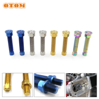 OTOM Motorcycle M8/M10 Titanium Alloy Chain Adjuster Bolt Universal Multicolor Motocross 2 Pieces Chain Screw Nuts Accessories
