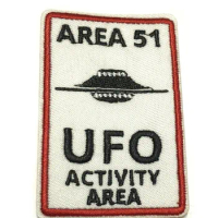UFO - I Want To Believe Aliens Vintage Retro Style AREA 51 Iron on Patch Applique 1990s (≈ 5-7.5 cm)