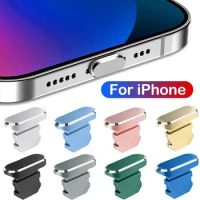 4pcs Metal Anti Dust Plugs Charger Dock Plug for IPhone 14 13 12 11 Pro Max IPad AirPods Apple Series Lightning Port Cap Covers