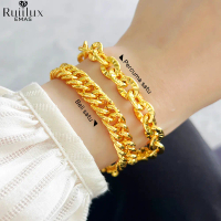Titanium Gold Plated Bracelet, Thick Carved Bracelet, S Hook, with Stamp, Suitable for Women, Does N