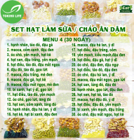 Set mix 25 loại hạt dinh dưỡng làm sữa/ nấu cháo cho bé ăn dặm - Mix Sẵn 7 ngày/14 Ngày/30 ngày/TÚI 